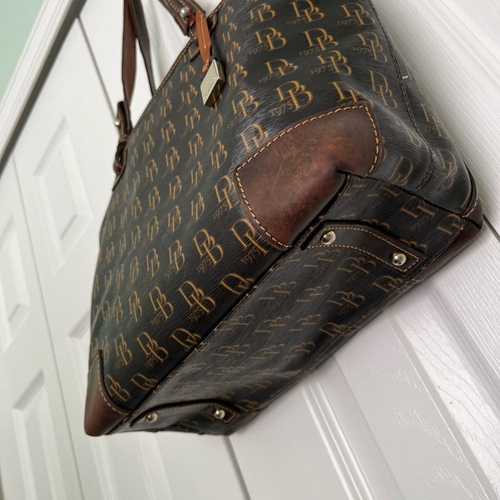 Donney & Bourke Brown Designer Tote Bag vintage - Picture 4 of 10